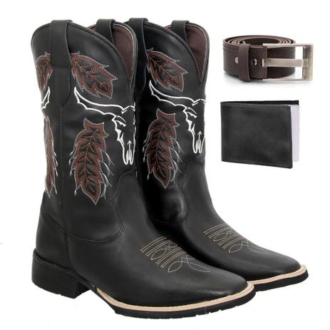 bota country masculina preta