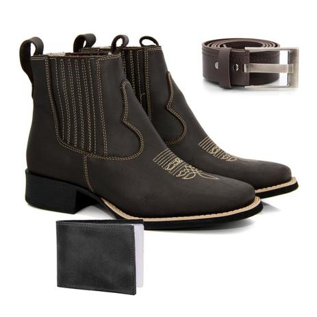 botas cano curto texana