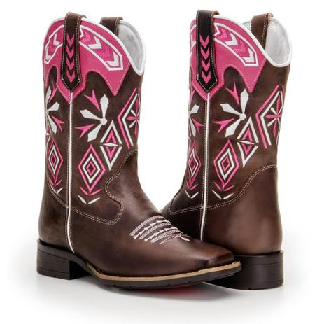 bota texana de couro feminina