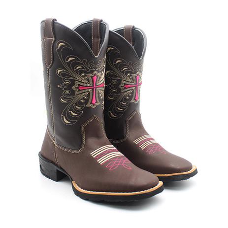 bota texana feminina quadrada