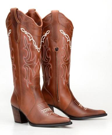 bota texana feminina cano longo