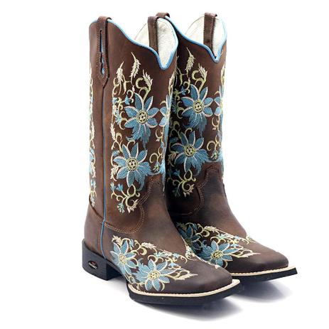 Bota texana francaboots feminina em couro bordada - Franca Boots - Bota  Feminina - Magazine Luiza