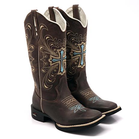 bota texana bordada