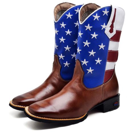 Bota Texana U.S.A Masculina Cano Longo 2504 Bico Quadrado - Gugi Calçados - Bota  Masculina - Magazine Luiza