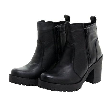 bota tratorada couro feminina