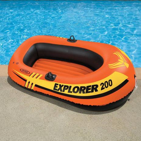Bote Inflável Explorer 200 Até 95kg - Intex Menor preço em Bote Inflável Explorer 200 Até 95kg - Intex