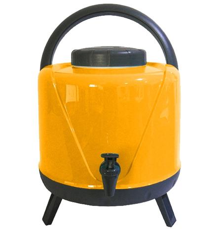 Botijao termico arezzo amarelo com torneira + pe e alca 5 - Unitermi Menor preço em Botijao termico arezzo amarelo com torneira + pe e alca 5 - Unitermi