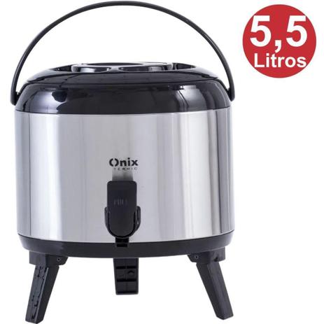 Botijão Térmico em Inox c/ Torneira 5,5 L Onix 1257 - Paramount Menor preço em Botijão Térmico em Inox c/ Torneira 5,5 L Onix 1257 - Paramount