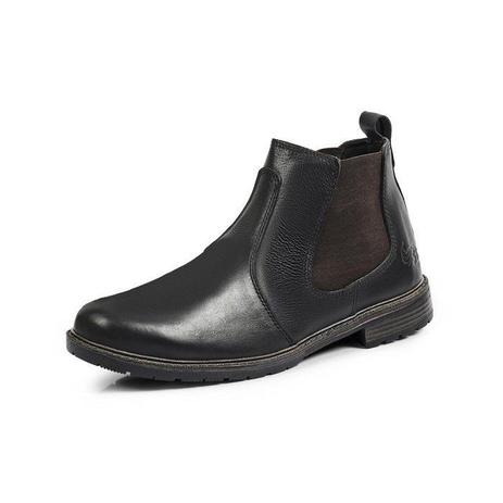 Botina chelsea couro - elástico lateral new stop boots- r44 - preto 791 Menor preço em Botina chelsea couro - elástico lateral new stop boots- r44 - preto 791