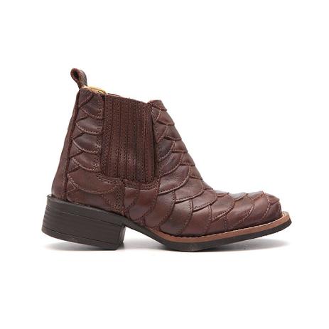 bota de couro infantil masculina