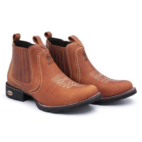 bota cano curto e bico redondo