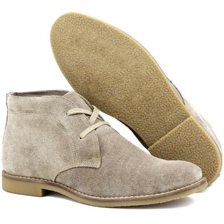 Botina Masculina Desert Areia Cano Médio Couro Camurça - Escrete - Bota Masculina - Magazine Luiza