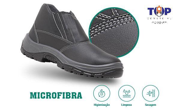 Botina microfibra fujiwara elast c/bp pu id bd pt 39 - ca. 31241 - Bsb - Bota de Segurança - Magazine Luiza
