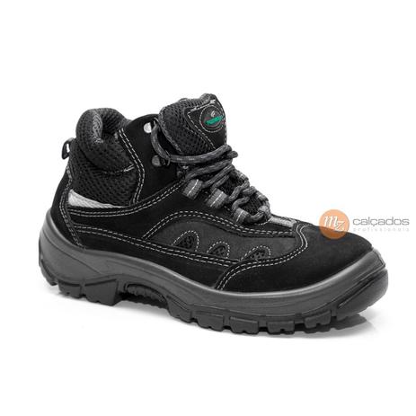 botina de segurança nobuck preta