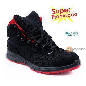 Botina Segurança Preto/Vermelho Bracol Ultralev BBW CA 35430 Menor preço em Botina Segurança Preto/Vermelho Bracol Ultralev BBW CA 35430