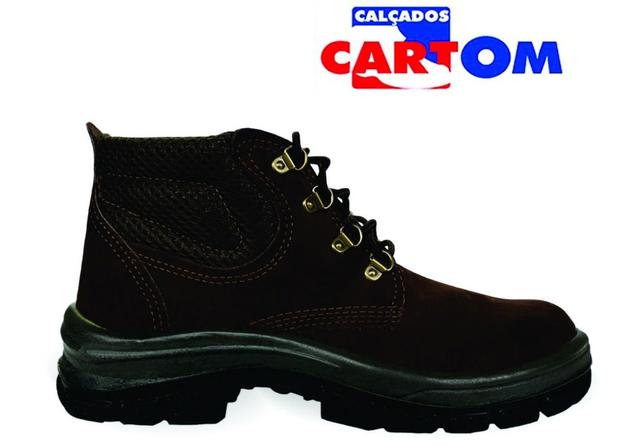 botina de segurança para trabalho nobuck café cartom