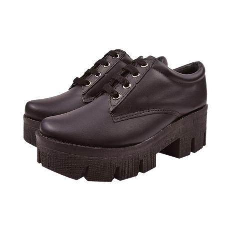 Bota Oxford Feminino Salto Alto Q\u0026A Preta | ANYSHOES
