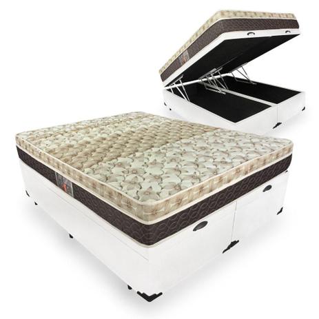 Box C/ Baú Queen + Colchão De Molas Ensacadas - Castor - Class Pocket  Híbrido One Face 158cm - Cama Box Queen Size - Magazine Luiza
