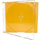 Box quadrado slim acrílico cd dvd frente transparente fundo amarelo fosco com 10 peças - Om Menor preço em Box quadrado slim acrílico cd dvd frente transparente fundo amarelo fosco com 10 peças - Om