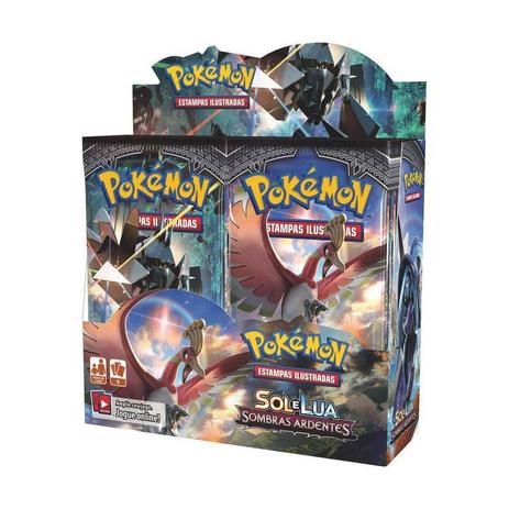 Box Sombras Ardentes com 36 Boosters + Deck Pokemon Sombras Ardentes Rocha Confiável Lycanroc - Combo Menor preço em Box Sombras Ardentes com 36 Boosters + Deck Pokemon Sombras Ardentes Rocha Confiável Lycanroc - Combo