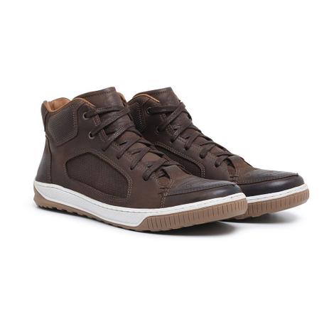 Tênis Cano Alto Rockfit Blur em Couro Grafite | ROCK FIT