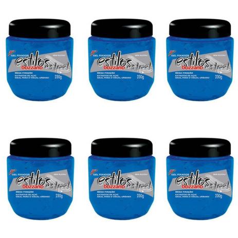 Bozzano Estilos Street Gel Fixador Azul 230g (Kit C/06) Menor preço em Bozzano Estilos Street Gel Fixador Azul 230g (Kit C/06)