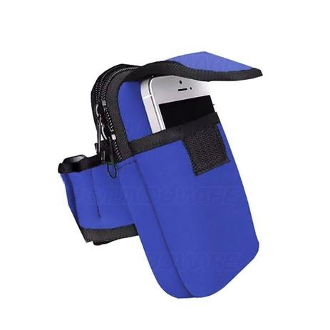 Braçadeira Esportiva Porta Celular Fechada Neoprene Azul NT Menor preço em Braçadeira Esportiva Porta Celular Fechada Neoprene Azul NT