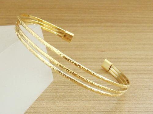 Bracelete Pulseira Feminina 3 Fios Diamantados Folheado Ouro. Cod: 1729 - Gabriela costa semi jóias Menor preço em Bracelete Pulseira Feminina 3 Fios Diamantados Folheado Ouro. Cod: 1729 - Gabriela costa semi jóias
