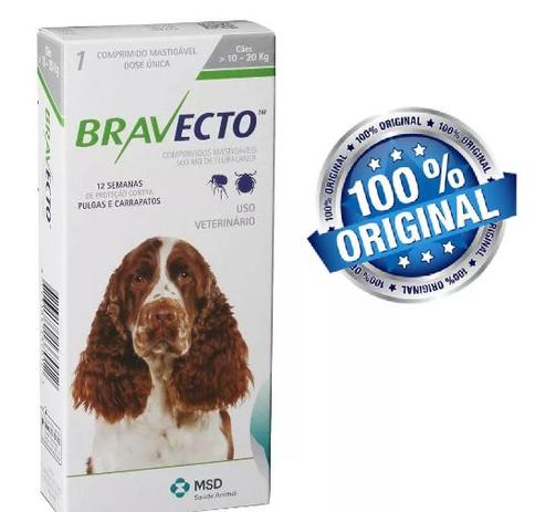 Antipulgas e Carrapatos MSD Bravecto para Cães de 10 a 20 Kg