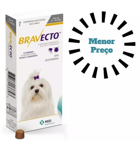 Bravecto Antipulgas E Carrapatos Cães De 2 A 4,5 Kg - Msd é ruim? Bravecto Antipulgas E Carrapatos Cães De 2 A 4,5 Kg - Msd é boa?