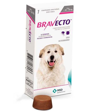 Bravecto Cães 40 a 56kg 1400mg MSD Antipulgas e Carrapatos - Braveco Menor preço em Bravecto Cães 40 a 56kg 1400mg MSD Antipulgas e Carrapatos - Braveco