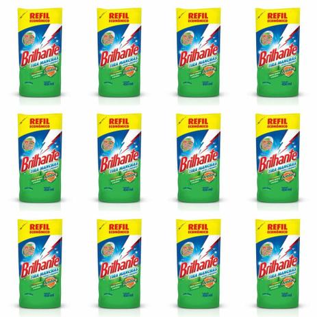 Brilhante Antibacteriano Tira Manchas 450ml (Kit C/12) Menor preço em Brilhante Antibacteriano Tira Manchas 450ml (Kit C/12)