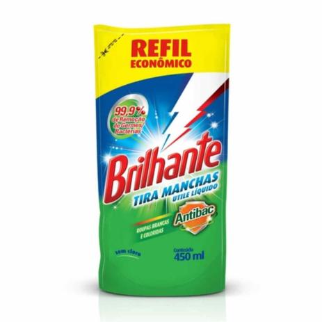 Brilhante Antibacteriano Tira Manchas 450ml Menor preço em Brilhante Antibacteriano Tira Manchas 450ml