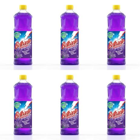 Brilhante Lavanda Desinfetante 1 L (Kit C/06) Menor preço em Brilhante Lavanda Desinfetante 1 L (Kit C/06)