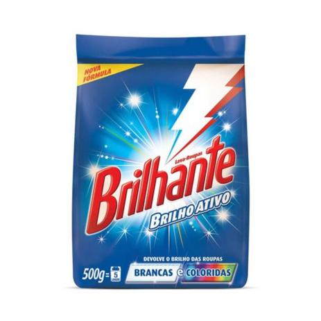 Brilhante Multi Tecidos Detergente Em Pó 500g Menor preço em Brilhante Multi Tecidos Detergente Em Pó 500g