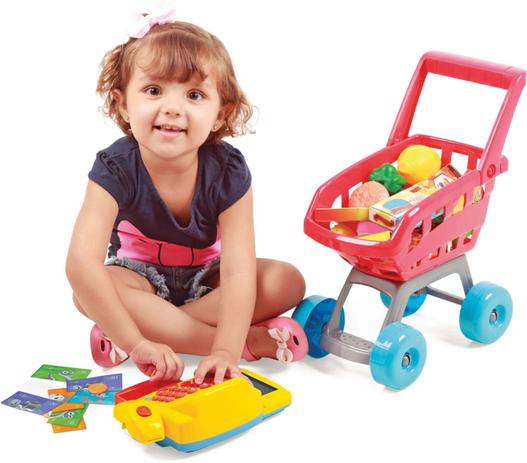 Brincando de Profissoes Mini Market C/CARRINHO/REGISTR Homeplay Menor preço em Brincando de Profissoes Mini Market C/CARRINHO/REGISTR Homeplay
