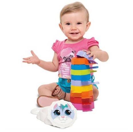 Menor preço em Brincando e aprendendo ao mesmo tempo - empilha baby gatinha mercotoys