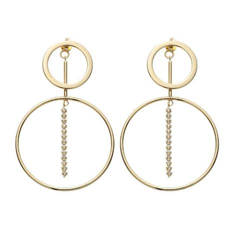 Brinco 2x1 Circulos e Pendulo com Zirconias Cristal Banhado Ouro 18k - Kelly guimarães Menor preço em Brinco 2x1 Circulos e Pendulo com Zirconias Cristal Banhado Ouro 18k - Kelly guimarães
