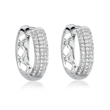 Brinco argola com fundo vazado trabalhado com zircônias cravejadas folheado em ródio branco - 2180000000037 - Francisca joias contemporâneas Menor preço em Brinco argola com fundo vazado trabalhado com zircônias cravejadas folheado em ródio branco - 2180000000037 - Francisca joias contemporâneas