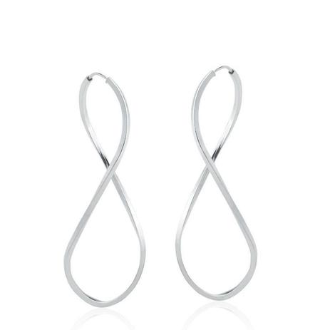 Brinco Argola Infinito 56 MM - Céu de prata Menor preço em Brinco Argola Infinito 56 MM - Céu de prata