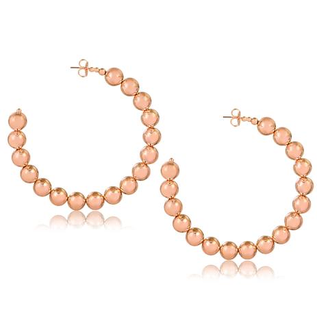 Brinco argola maxi de bolinhas folheado em ouro rosé - 2180000000152 - Francisca joias contemporâneas Menor preço em Brinco argola maxi de bolinhas folheado em ouro rosé - 2180000000152 - Francisca joias contemporâneas