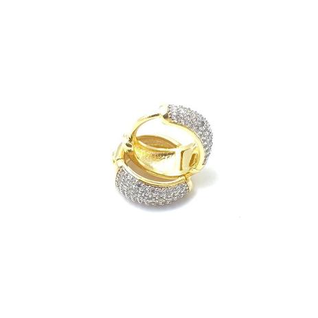 Brinco Argola Média Formato Gota Zircônias Cristais Banho em Ouro 18K - Kelly guimarães Menor preço em Brinco Argola Média Formato Gota Zircônias Cristais Banho em Ouro 18K - Kelly guimarães