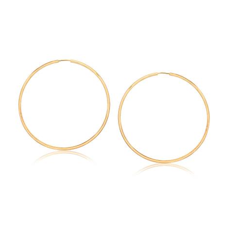 Brinco argola média liso folheado em ouro 18k - 2180000001712 - Francisca joias contemporâneas Menor preço em Brinco argola média liso folheado em ouro 18k - 2180000001712 - Francisca joias contemporâneas