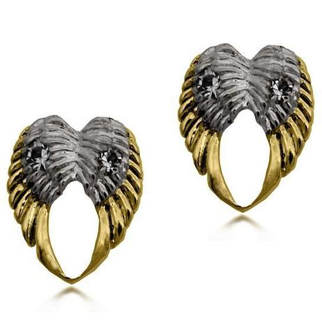 Brinco Asas de Anjo com Strass Folheado a Ouro 18k + Ródio - Lunozê Menor preço em Brinco Asas de Anjo com Strass Folheado a Ouro 18k + Ródio - Lunozê