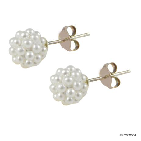 Brinco bola com perolas prata pbc0000004 Menor preço em Brinco bola com perolas prata pbc0000004