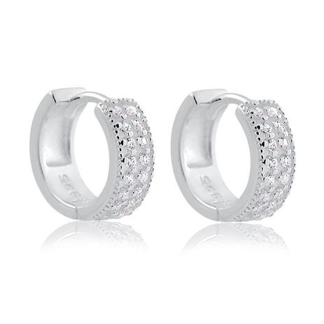 Brinco Cravejado 16 Zirconias - Lua De Prata Menor preço em Brinco Cravejado 16 Zirconias - Lua De Prata