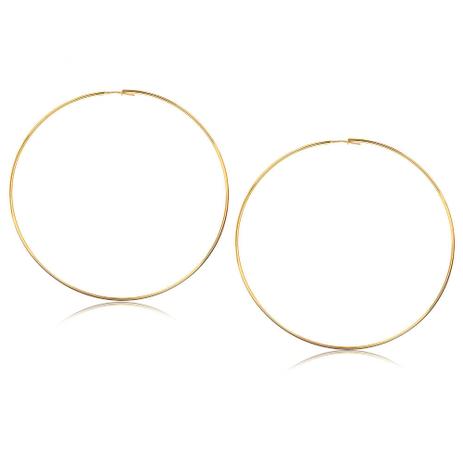 Brinco de argola grande fina folheado em ouro 18k - 2180000001716 - Francisca joias contemporâneas é boa?
