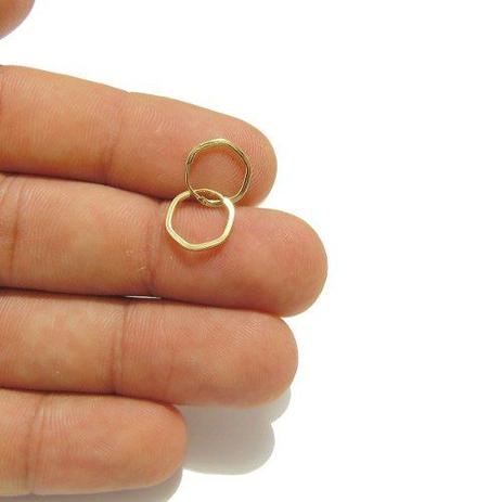 Brinco De Argola Infantil E Adulto Sextavada Ouro 18k 750 - Dg Presentes Menor preço em Brinco De Argola Infantil E Adulto Sextavada Ouro 18k 750 - Dg Presentes