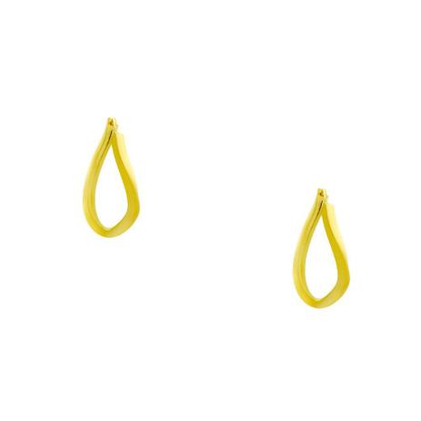 Brinco de Ouro 18k Argola Fio Torcido Média br21350 - Joiasgold Menor preço em Brinco de Ouro 18k Argola Fio Torcido Média br21350 - Joiasgold