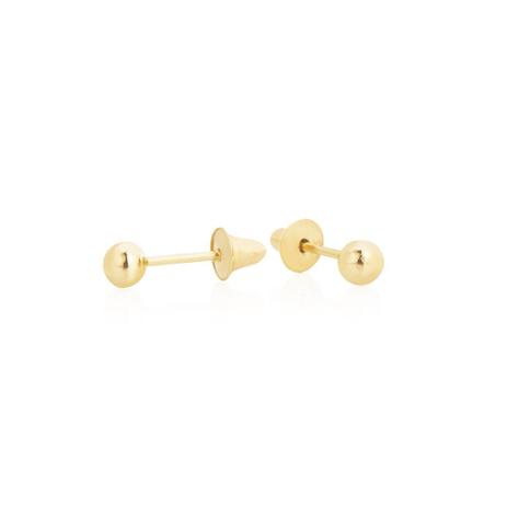 Brinco de Ouro 18k Bola de 2,5mm br00847 - Joiasgold Menor preço em Brinco de Ouro 18k Bola de 2,5mm br00847 - Joiasgold